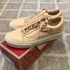 Pink/Cream Leather Old Skools